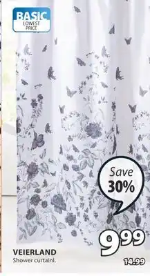 JYSK VEIERLAND Shower curtainl offer