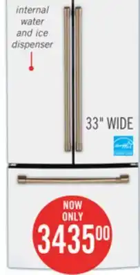 The Brick Cafe 33 18.6 Cu. Ft. French-Door Refrigerator - Matte White - CWE19SP4NW2 offer