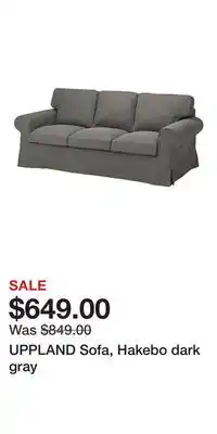 IKEA UPPLAND Sofa, Hakebo dark gray offer