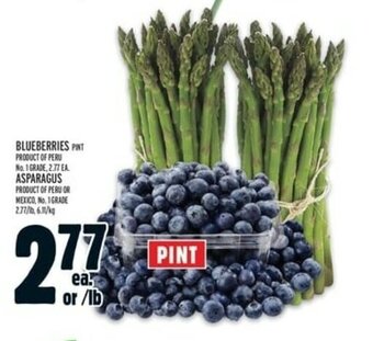 Metro Blueberries, Asparagus offer