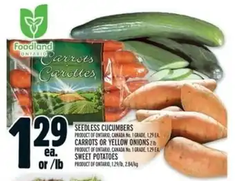 Metro Seedless Cucumbers, Carrots Sweet Potatoes offer