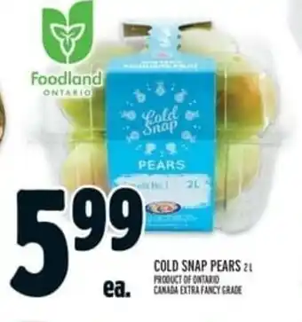 Metro Cold Snap Pears offer