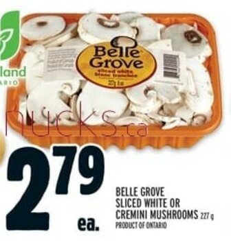 Metro Belle Grove Sliced White or Cremini Mushrooms offer