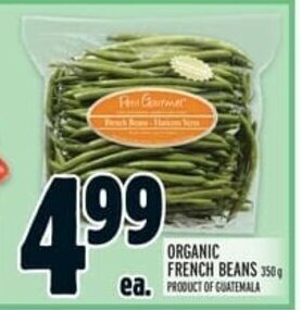 Metro Organic French Beans offer