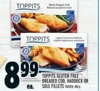 Metro Toppits Gluten Free Breaded Cod, Haddock or Sole Fillets offer
