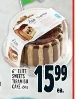 Metro 6" Elite Sweets Tiramisu Cake offer