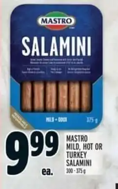 Metro Mastro Mild, Hot or Turkey Salamini offer