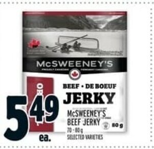 Metro McSweeney's Beef Jerky offer