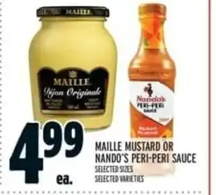 Metro Maille Mustard or Nando's Peri-Peri Sauce offer