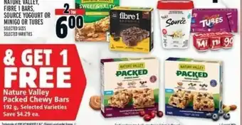 Metro Nature Valley, Fibre 1 Bars offer
