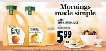 Metro Simply Refrigerated Juice offer