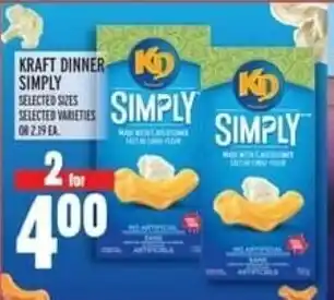 Metro Kraft Dinner Simply offer
