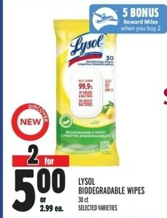 Metro Lysol Biodegradable Wipes offer