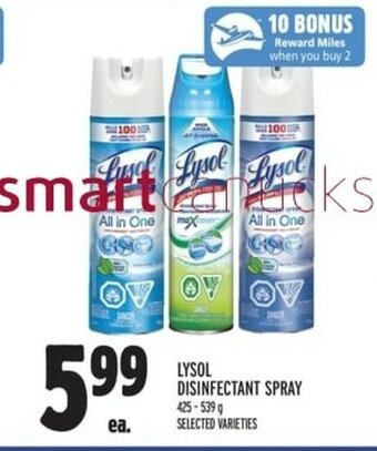 Metro Lysol Disinfectant Spray offer