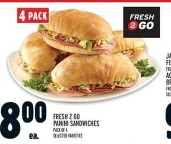 Fresh 2 Go Panini Sandwiches