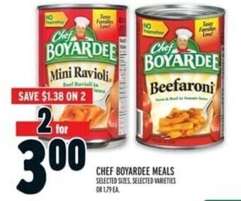 Metro Chef Boyardee Meals offer