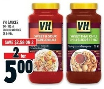 Metro VH Sauces offer