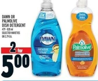 Metro Dawn or Palmolive Dish Detergent offer