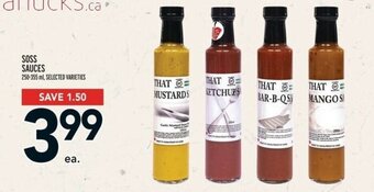 Metro Soss Sauces offer