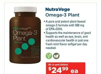 Metro NutraVege Omega-3 Plant offer