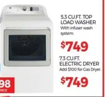 Tepperman's 7.3 Cu Ft Electric Dryer offer