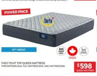 Tepperman's Theo Tight Top Queen Mattress offer