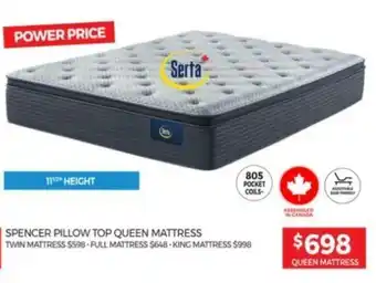 Tepperman's Spencer Pillow Top Queen Mattress offer