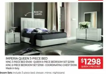 Tepperman's Imperia Queen 3-Piece Bed offer