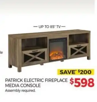 Tepperman's Patrick Electric Fireplace Media Console offer
