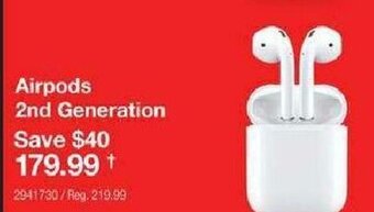 Staples Airpods 2nd Generation offer