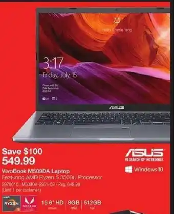 Staples VivoBook M509DA Laptop offer