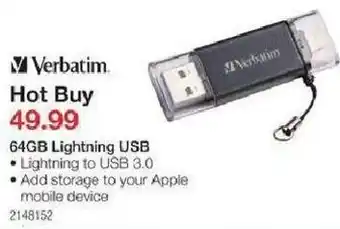 Staples 64GB Lightning USB offer