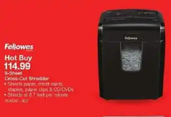 Staples 9-Sheet Cross-Cut Shredder offer