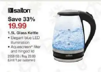 Staples 1.5L Glass Kettle offer