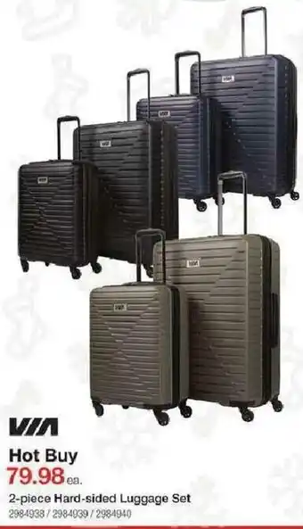 Staples 2-piece Hard-sided Luggage set offer