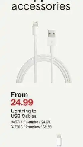 Staples Lightning to USB Cables offer