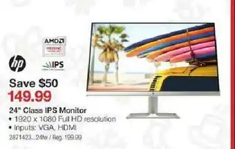 Staples 24" Class IPS Monitor offer