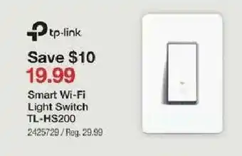 Staples Smart Wi-Fi Light Switch TL-HS200 offer