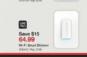 Staples Wi-fi Smart Dimmer offer