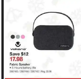 Staples Fabric Speaker offer