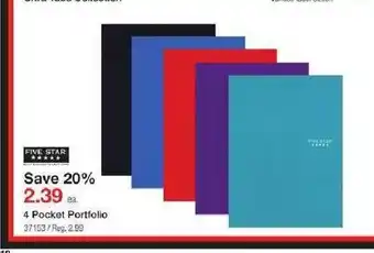 Staples 4 Pocket Portolio offer