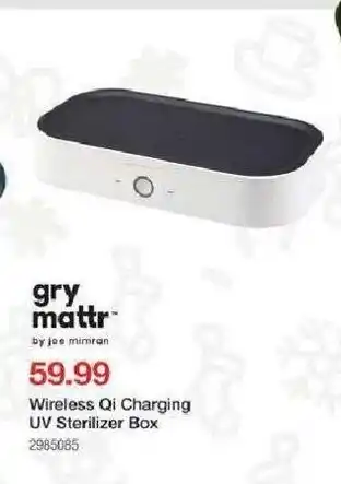 Staples Wireless Qi Charging UV Sterilizer Box offer