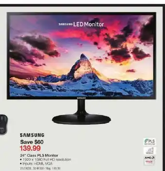 Staples 24" Class PLS Monitor offer