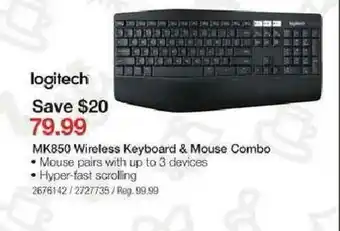 Staples MK850 Wireless Keyboard & Mouse Combo offer