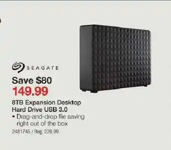 Staples 8TB Expansion Desktop Hard Drive USB3.0 offer