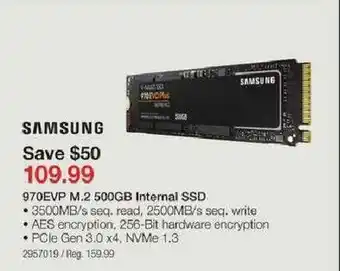 Staples 970EVP M.2 500GB Internal SSD offer
