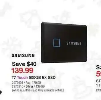 Staples T7 Touch 500GB EX SSD offer