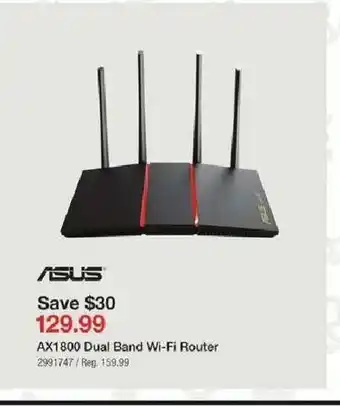Staples AX1800 Dual Band Wi-Fi Router offer