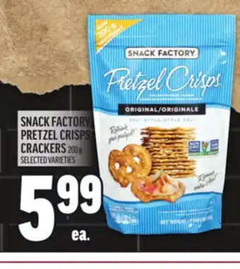 Metro SNACK FACTORY PRETZEL CRISPS CRACKERS offer