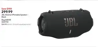 Staples JBL Xtreme 4 Portable Speaker - Black offer